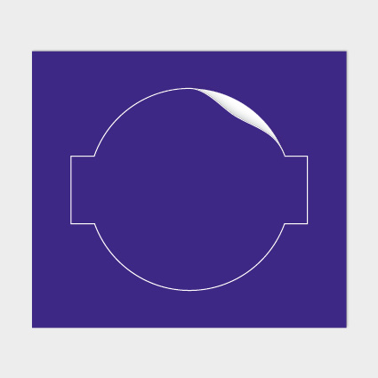 Kleber mit spitzen Ecken