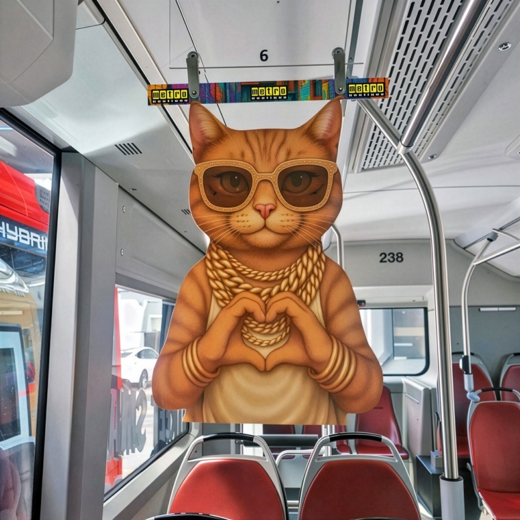 Sieben freche Katzen – die neuen Hängekartons von Printzessin